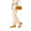 (40, Mustard) Low Heels Matching Shoes and Bag Set 1