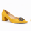 (37, Mustard) Low Heels Matching Shoes and Bag Set 4