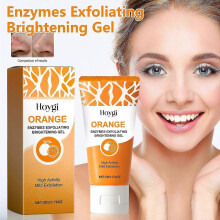 Orange Enzymes Exfoliating Brightening Gel, Remove Blackheads Deep Cleansing, Orange Exfoliating Gel Scrub Face Body Skin Natural Peeling Gel
