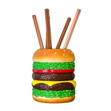 Hamburger Shape Pen Holder – Large Capacity – for Desk & Student Gift
