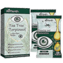 2boxes Tea Tree Oil Eyelid & Lash Wipes for Blepharitis Itchy & Stye Eyes Individually Wrapped Natural Eyelash Makeup Remover & Daily Cleanser