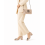 (41, Beige) Low Heels Matching Shoes and Bag Set 1