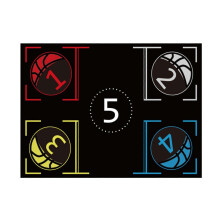 (40*60cm D) Basketball Footwork Training Mat – Non Slip – for Home Dribbling