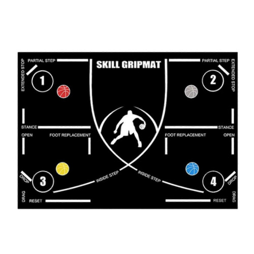 (40*60cm B) Basketball Footwork Training Mat – Non Slip – for Home Dribbling