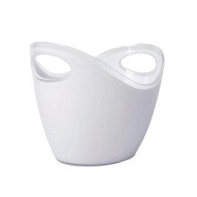 (4L, White) Double Layer Ice Bucket – 4L/8L with Handles – for Cocktail & Beverage Parties