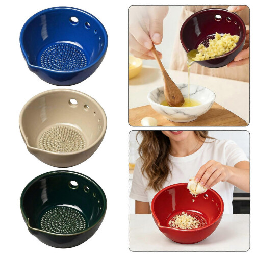 (Rose Red) Garlic Grinder Herb Stripper – Multi Hole – for Home Cooking 1