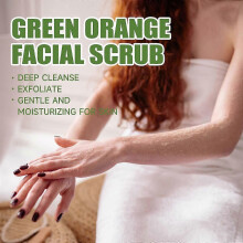 Qingju Facial Scrub Cream Orange Green Facial Scrub Facial Lightweight Moisturizing Cream Female Facial Scrub