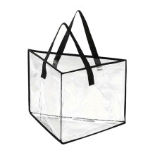 (Clear) Triangle Hanger Storage Bag - Dustproof with Handles - for Closet Wardrobe Organization