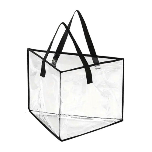 (Clear) Triangle Hanger Storage Bag - Dustproof with Handles - for Closet Wardrobe Organization