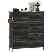 Chest of Eight Fabric Drawers - Black