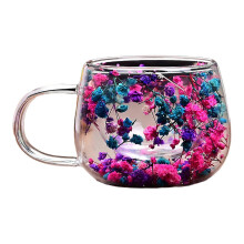 (150ML D) Double Wall Glass Mug – Set of 4 – for Hot Cold Beverages