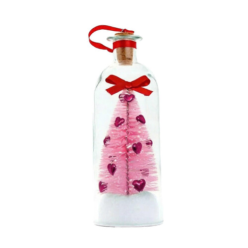 Tree in Bottle – Snowy Scene Glass – for Valentine's Day Gift