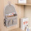 (White) Wall Hanging Storage Bag – with Pockets – for Bedside Dormitory 4
