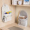 (Beige) Wall Hanging Storage Bag – with Pockets – for Bedside Dormitory 5