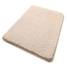 (40x60cm, Beige) Thick Plush Bathroom Rug – Machine Washable – for Non Slip Shower
