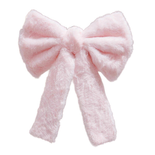 Large Pink Fluffy Bow – Valentine's Day Decor – for Wall Door Hanging