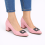(35, Pink) Low Heels Matching Shoes and Bag Set 6
