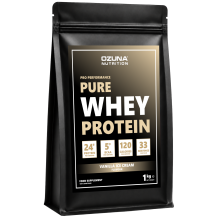 Pro Performance Whey Protein Powder 1KG | Vanilla Ice Cream | 24g Protein, 5g BCAA, Glutamine | Low Sugar | Muscle Growth & Recovery | Ozuna Nutrition