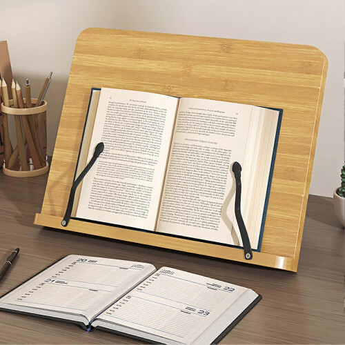 (Large) 8 Height Adjustable Book Stand - Hands Free - for Reading Cookbook Tablet Holder 1