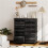Chest of Eight Fabric Drawers - Black 4