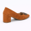 (41, Brown) Low Heels Matching Shoes and Bag Set 7