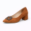 (37, Brown) Low Heels Matching Shoes and Bag Set 6