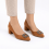 (40, Brown) Low Heels Matching Shoes and Bag Set 8