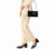 (35, Black) Low Heels Matching Shoes and Bag Set 1