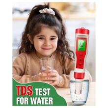 4-In-1 PH Meter, PH Meter, Digital PH Tester 0.01 High Accuracy with 0-14 PH Measurement Range,for Household Drinking
