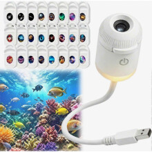 HD Älykäs Dynaaminen 5D Holografinen Yövaloprojektori, Plug and Play HD Tähtiprojektori, 360 Asteen USB-Galaksi- ja Kuulamppu