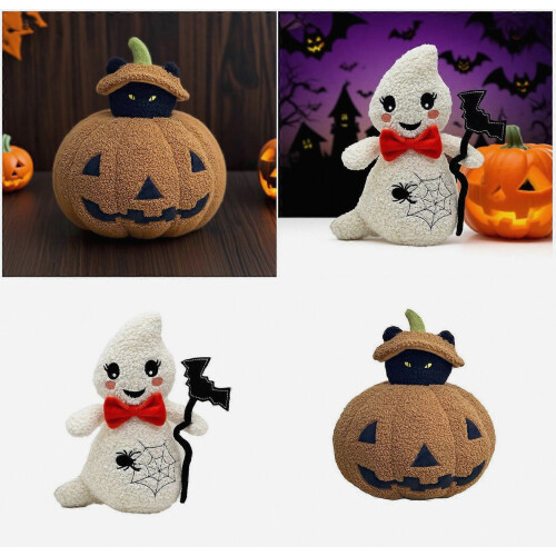 Plush Halloween Pillow for Sofa, Bed and Office Use, Cozy Multicolor Decorative Cushion Gift 1