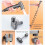 Solid Brass Angle Valve Wall Mount Bidet Sprayer Set, 1 In 2 Out Water Cleaning Sprayer, Grey 3