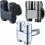 Solid Brass Angle Valve Wall Mount Bidet Sprayer Set, 1 In 2 Out Water Cleaning Sprayer, Grey 5