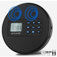 Tragbarer CD-Player mit integrierten Lautsprechern für die CD-Wiedergabe, kompakter persönlicher Musikplayer für Zuhause und unterwegs