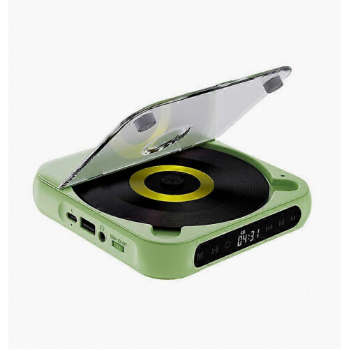 Portable Bluetooth CD Player with Rechargeable Battery, Compact Home and Travel Disc Player