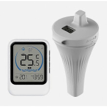 Draadloze zwembadtemperatuurmeter, IPX7 waterdichte digitale thermometer, gemakkelijk af te lezen voor ijsbaden, badkuipen, aquariums en vijvers.