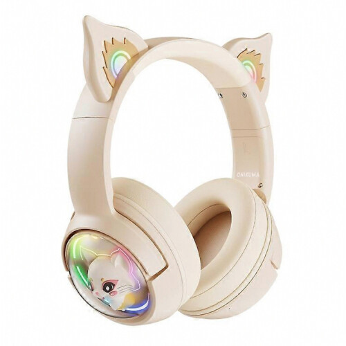 B5 Cat Ear Design USB-C Type-C RGB Wireless Bluetooth HiFi Headset with Adjustable Headband and Built-In Microphone 1