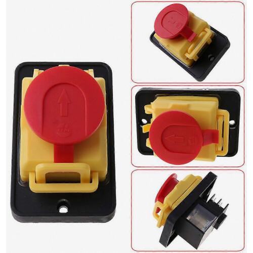 250V 4 Pin Waterproof Magnetic Start Stop No Volt Release Push Button Switch for Industrial Equipment 2