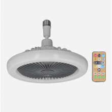 Ventilador de techo pequeño con luz, control remoto, portalámparas E27, velocidad ajustable, ventilador cerrado, 85265V
