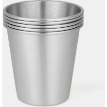 5er-Pack stapelbare Edelstahlbecher, 350 ml, robuste, wiederverwendbare Trinkbecher für Zuhause und unterwegs