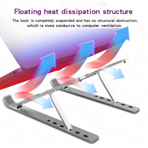 Ergonomic Foldable Laptop Stand with Adjustable Height, Portable Notebook Riser for Desk and Home Office 1
