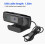 Webcam USB 2,5K 5MP pour PC avec autofocus, correction de la luminosité, double microphone et cache de confidentialité 5