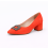 (41, Orange) Low Heels Matching Shoes and Bag Set 4
