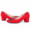 (39, Red) Low Heels Matching Shoes and Bag Set 6