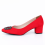 (37, Red) Low Heels Matching Shoes and Bag Set 7