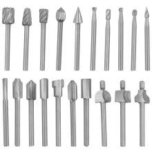 20Pc HSS Router Carbide Engraving Bits for Router Bit Set 1/8 Inch(3mm) Shank for Proxxon Rotary Tools