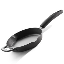 Tramontina Titanex 24Cm Cast Iron Fry Pan - Pre-Seasoned Skillet With Pour Spouts | Saute, Stir-Fry, Deep Fry, Sear & Bake | Gas & Induction Compatibl