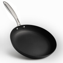 Vinod Ferona Lightweight Cast Iron Frying Pan -1.9 L, 26 Cm | No Seasoning Required | Steel Riveted Handle | Metal Spoon Friendly | Gas Stove Compatib