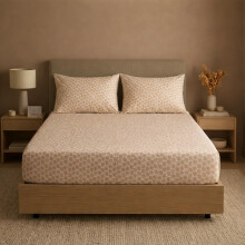 Unalome 100% Bomull Percale Fitted Sängkläder För King Size Säng 1,25 Fot Djupa Fickor