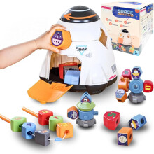 Miniexplorer Premium Montessori Ruimtevaart Speelgoed Voor Peuters | Kleur- en Vormsortering, Stapelen & Bouwblokken, Rijgparels Set